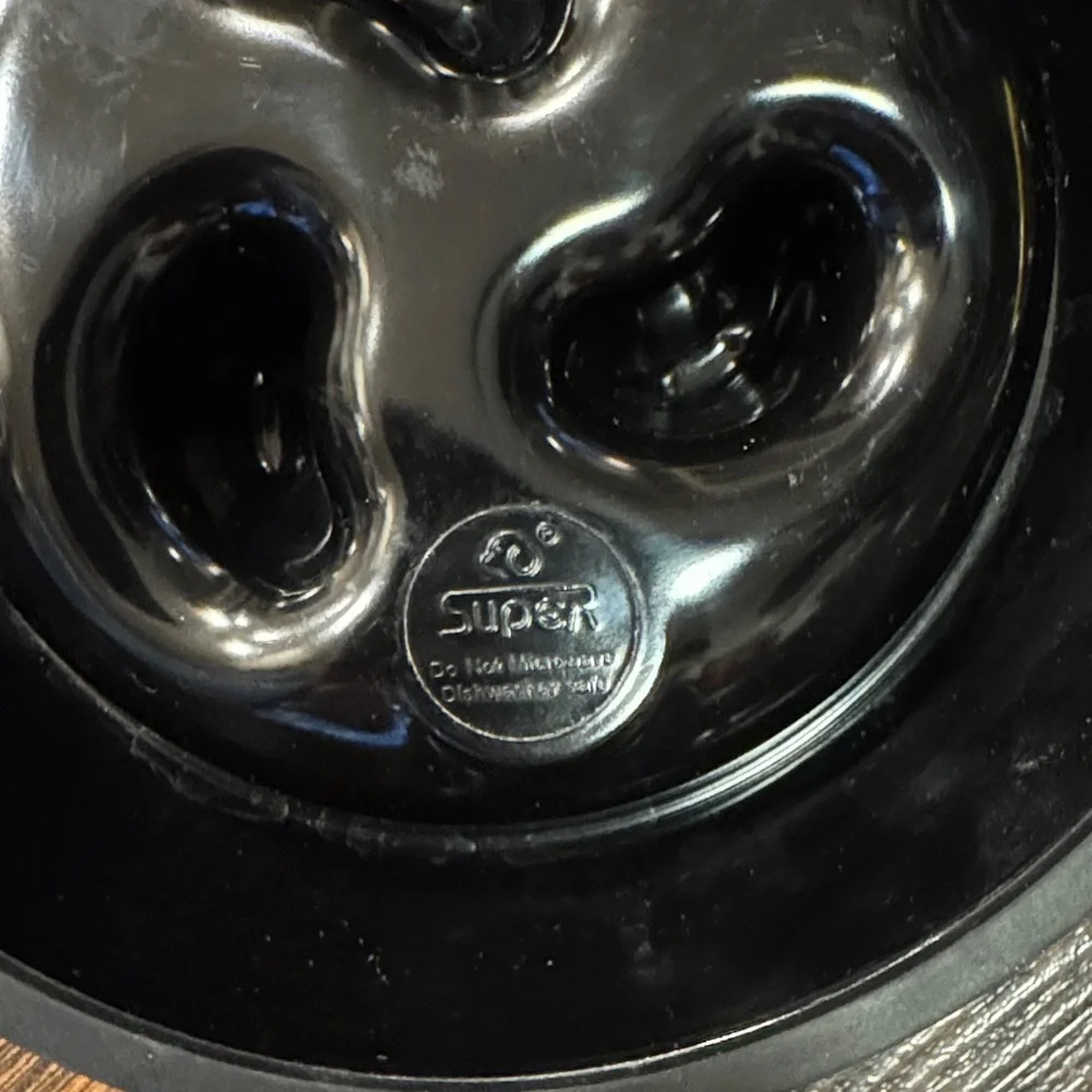 Black Slow Feed Bowl with Unique Interior Design Small